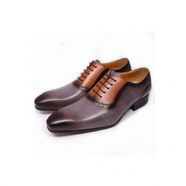 Pánská Formální Obuv Klasický Šněrovací Boty Pointed Toe Oxford