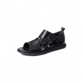 Pánská Obuv Pro Volný Čas Elegantní Sandály Peep Toe Na Suchý Zip