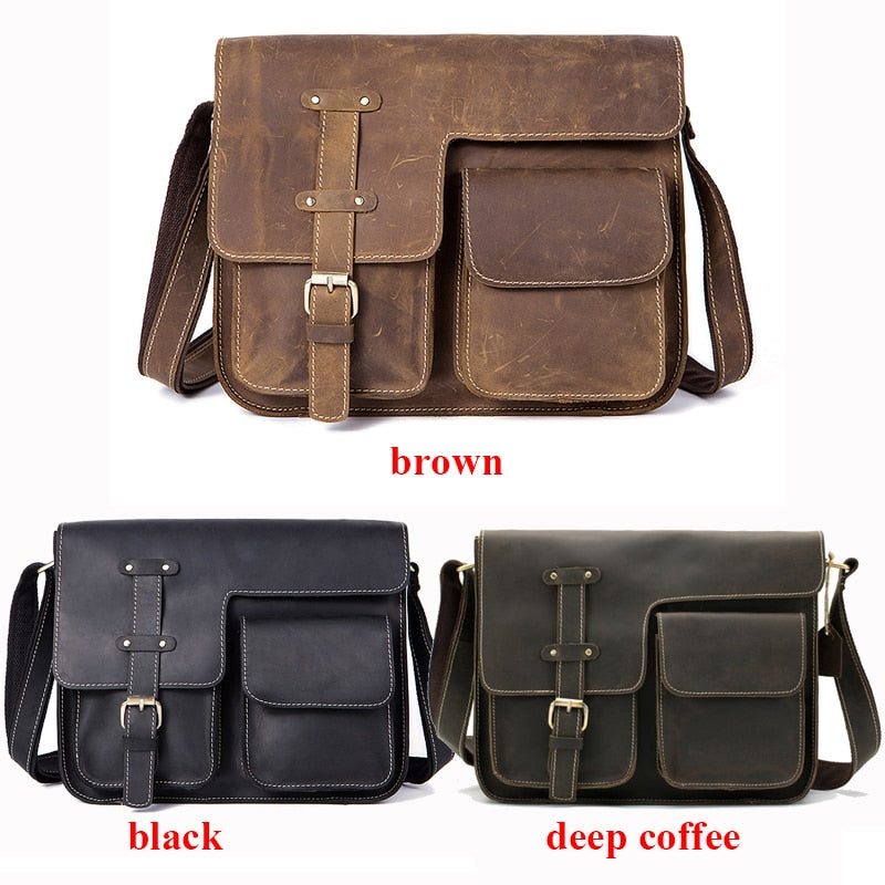 Pánské Aktovky Luxusní Aktovka Z Exotické Kůže Vintage Flap Crossbody - Černá