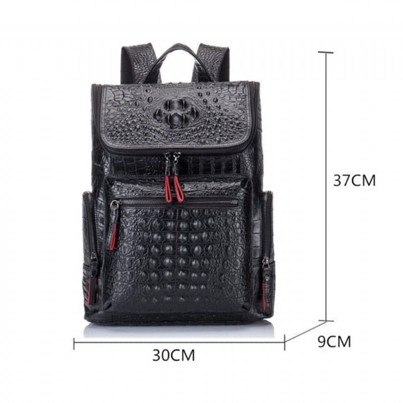 Pánské Batohy Klasický Zipper Softback Flap Backpack - Černá