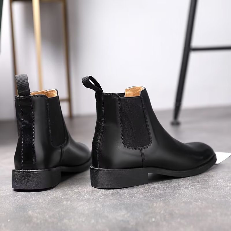 Pánské Boty Chelsea Boots Se Špičatou Špičkou - Černá