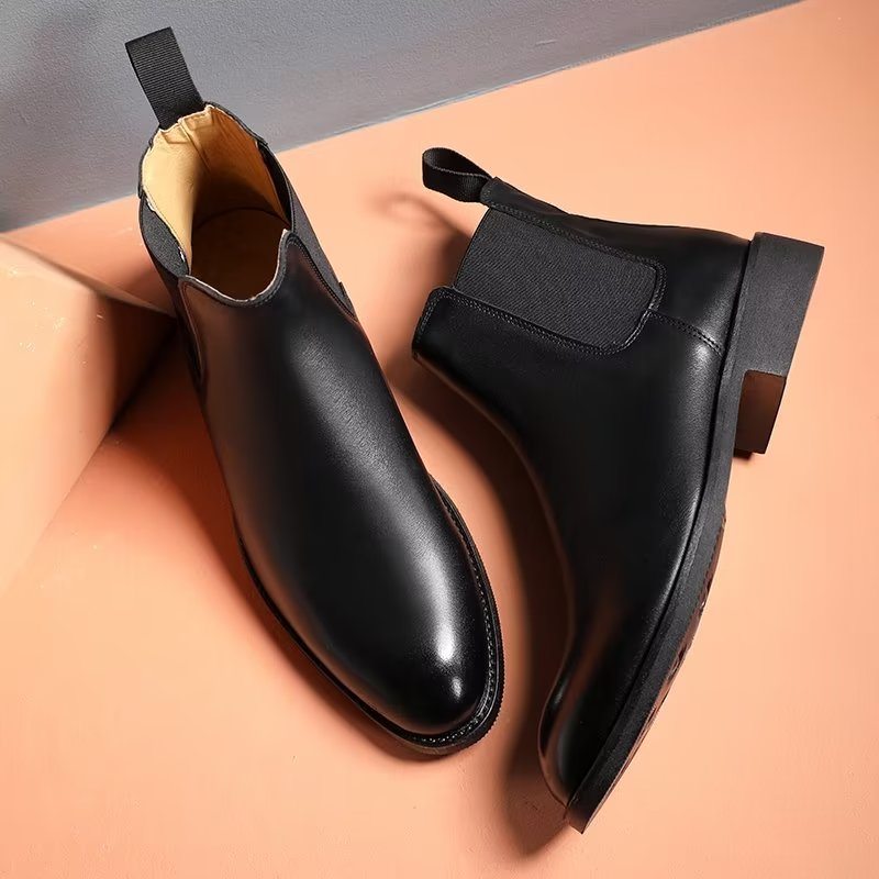 Pánské Boty Chelsea Boots Se Špičatou Špičkou - Černá