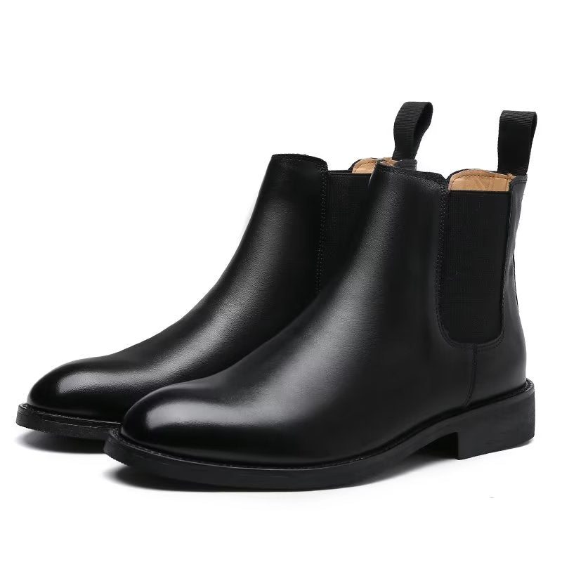 Pánské Boty Chelsea Boots Se Špičatou Špičkou - Černá