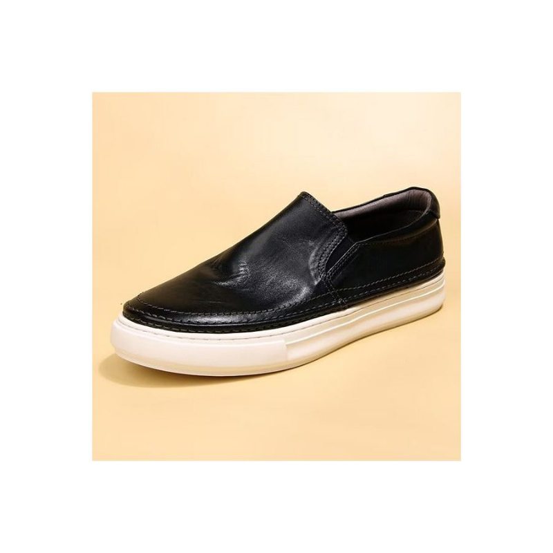 Pánské Boty Pro Volný Čas Elegantní Kožené Tenisky Slip On High End