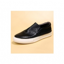 Pánské Boty Pro Volný Čas Elegantní Kožené Tenisky Slip On High End