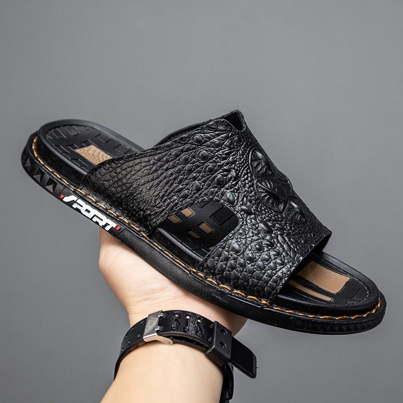 Pánské Boty Pro Volný Čas Summer Šik Slip-on Slides - Černá