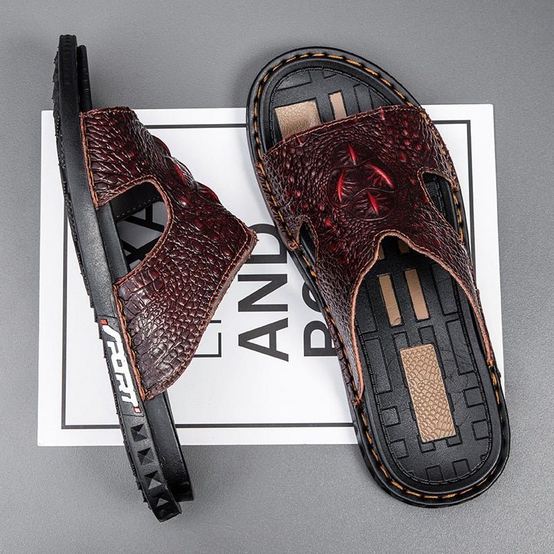 Pánské Boty Pro Volný Čas Summer Šik Slip-on Slides - Červená