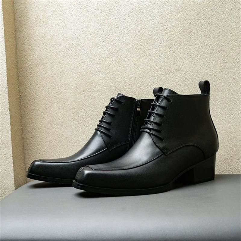 Pánské Boty Šněrovací Chelsea Boots - Černá