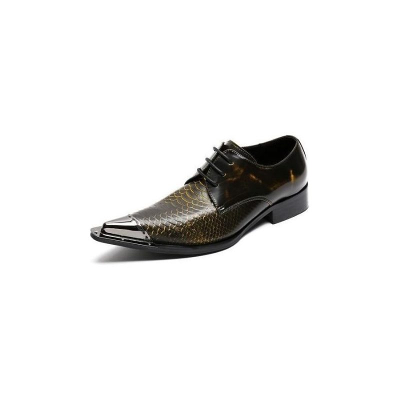 Pánské Formální Boty Exquisite Crocodile Leather Pointed Toe Oxfords