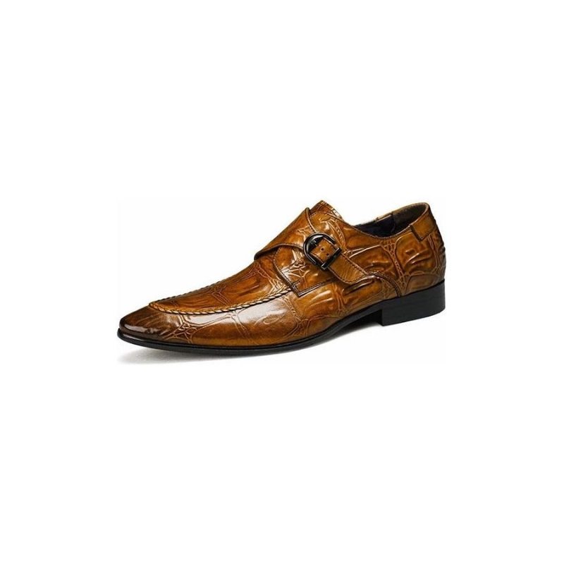 Pánské Formální Boty Klasický Pointed Toe Slip-on Brogues - Káva