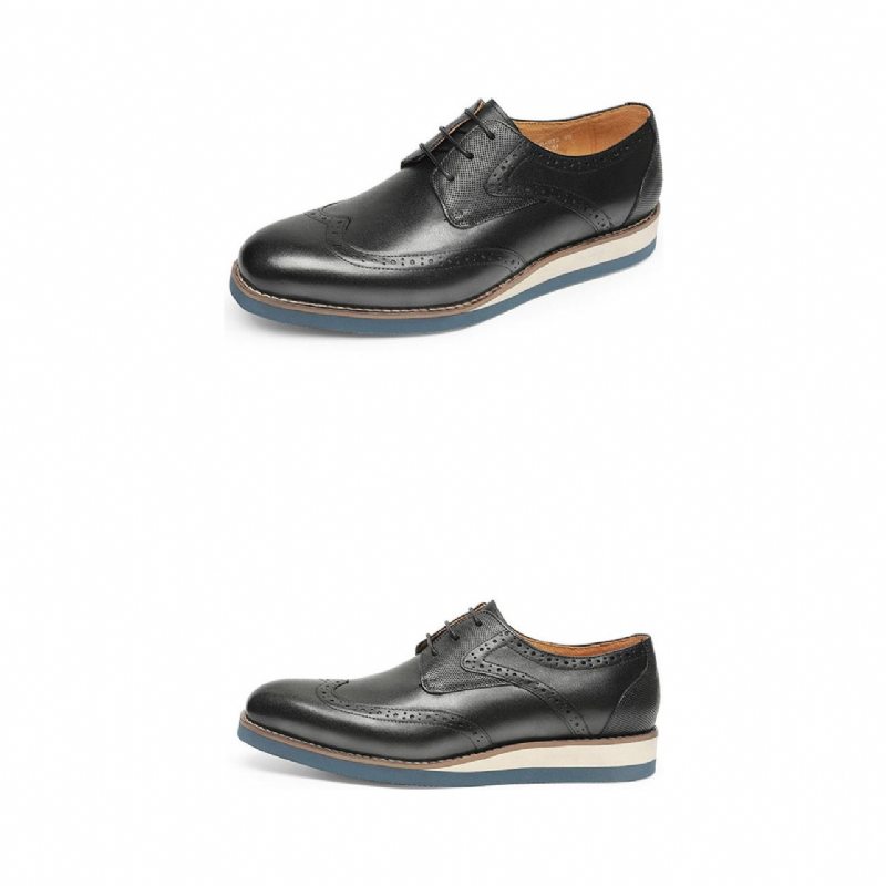 Pánské Formální Boty Klasický Textured Wingtip Neformální Oxford - Černá