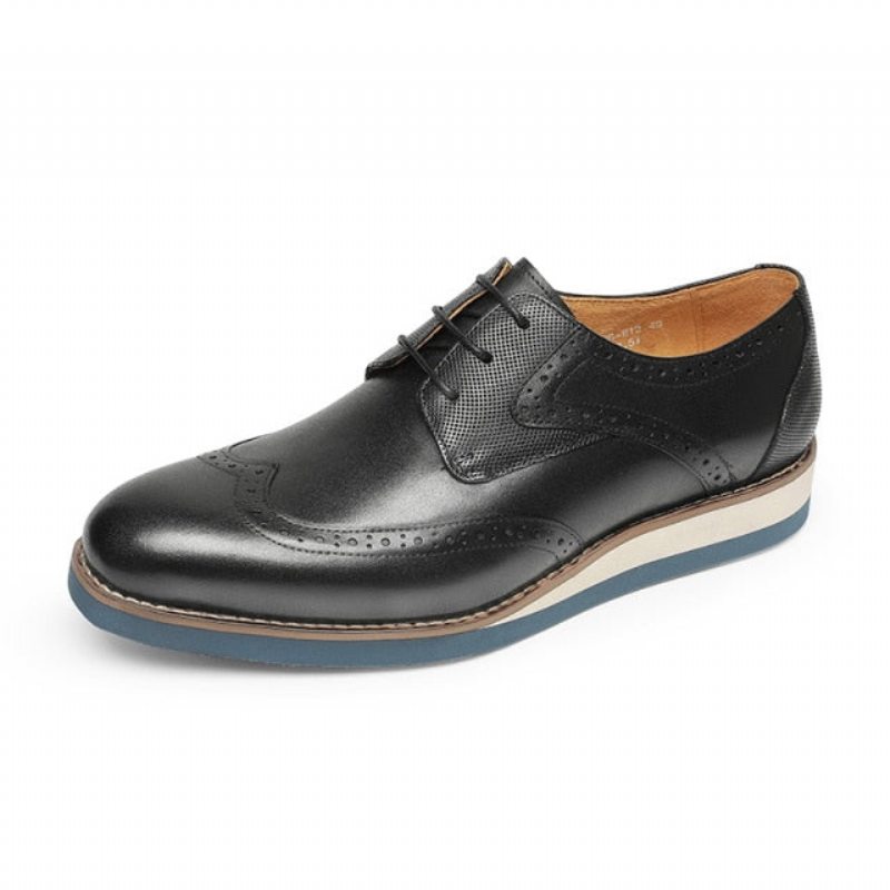 Pánské Formální Boty Klasický Textured Wingtip Neformální Oxford - Černá