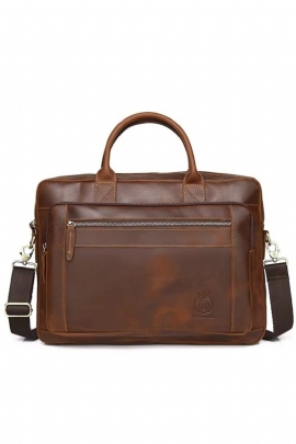 Pánské Kabelky Přes Rameno Classic Square Leather Brief