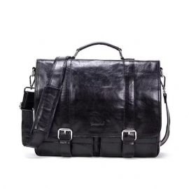 Pánské Kabelky Přes Rameno Elegantní Crossbody Kabelka Z Pravé Kůže