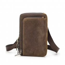 Pánské Kabelky Přes Rameno Elegantní Kabelka Crazy Horse Leather Vintage Crossbody