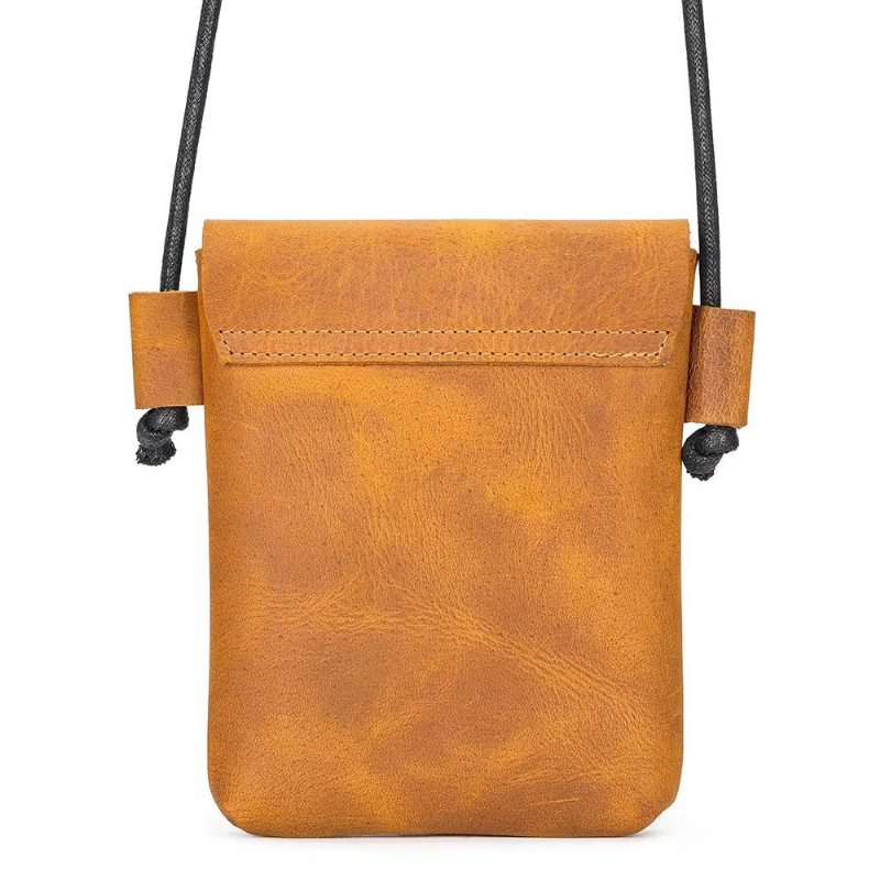 Pánské Kabelky Přes Rameno Luxusní Kožená Crossbody Kabelka Crazy Horse - Hnědá