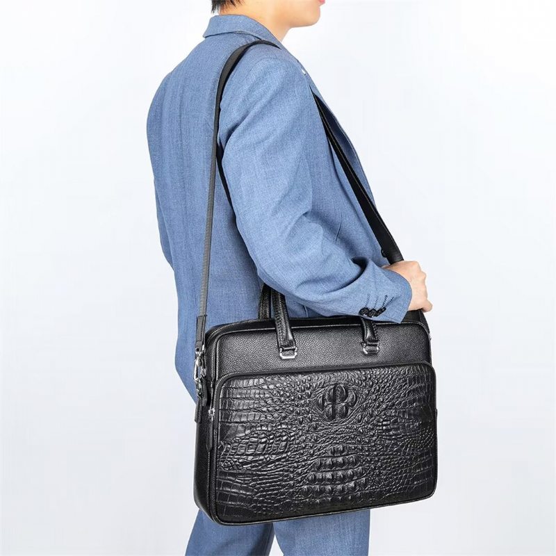 Pánské Kabelky Přes Rameno Pinnacle Prestige Alligator Tote - Černá