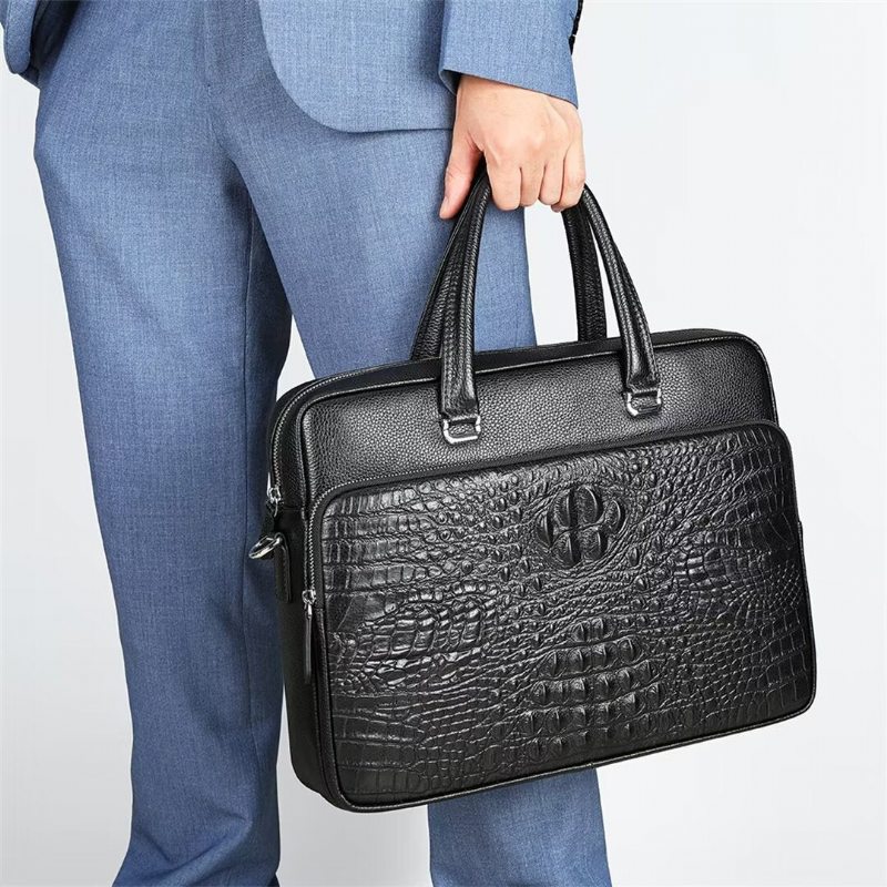 Pánské Kabelky Přes Rameno Pinnacle Prestige Alligator Tote - Černá