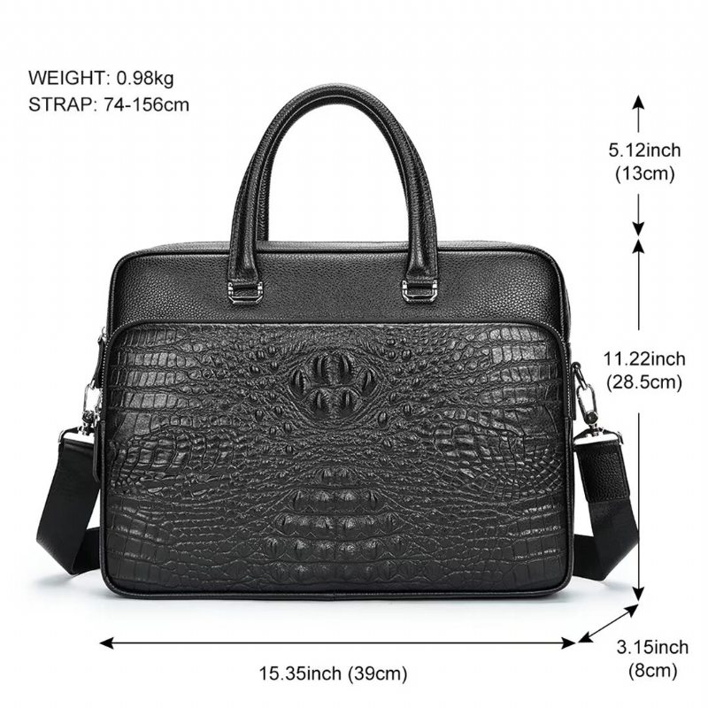 Pánské Kabelky Přes Rameno Pinnacle Prestige Alligator Tote - Černá