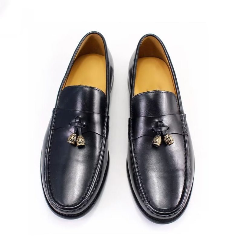 Pánské Mokasíny Brogue Slip Ons - Černá