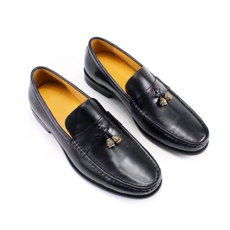 Pánské Mokasíny Brogue Slip Ons - Černá