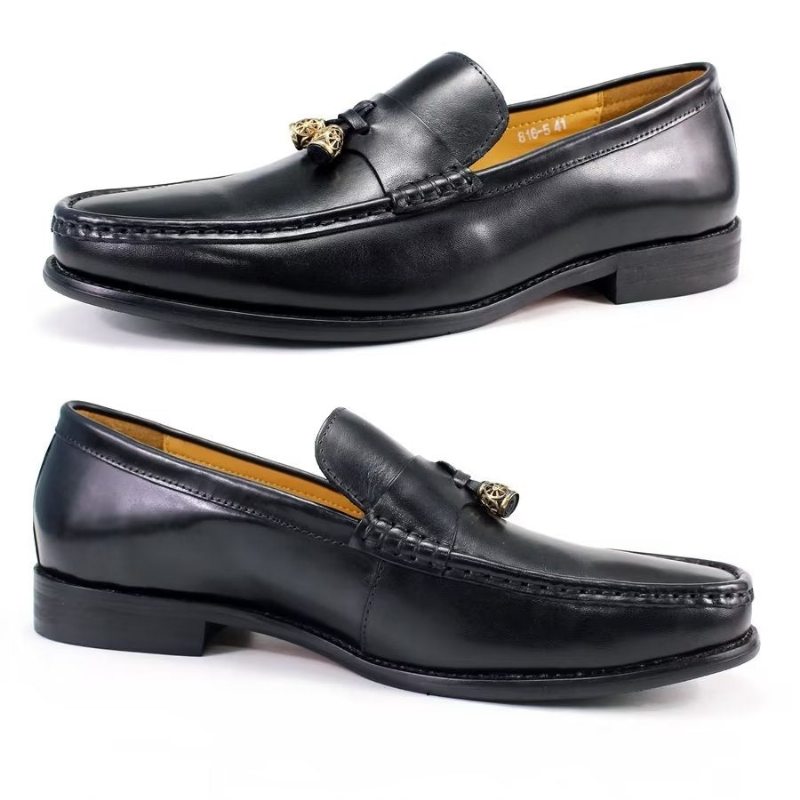 Pánské Mokasíny Brogue Slip Ons - Černá