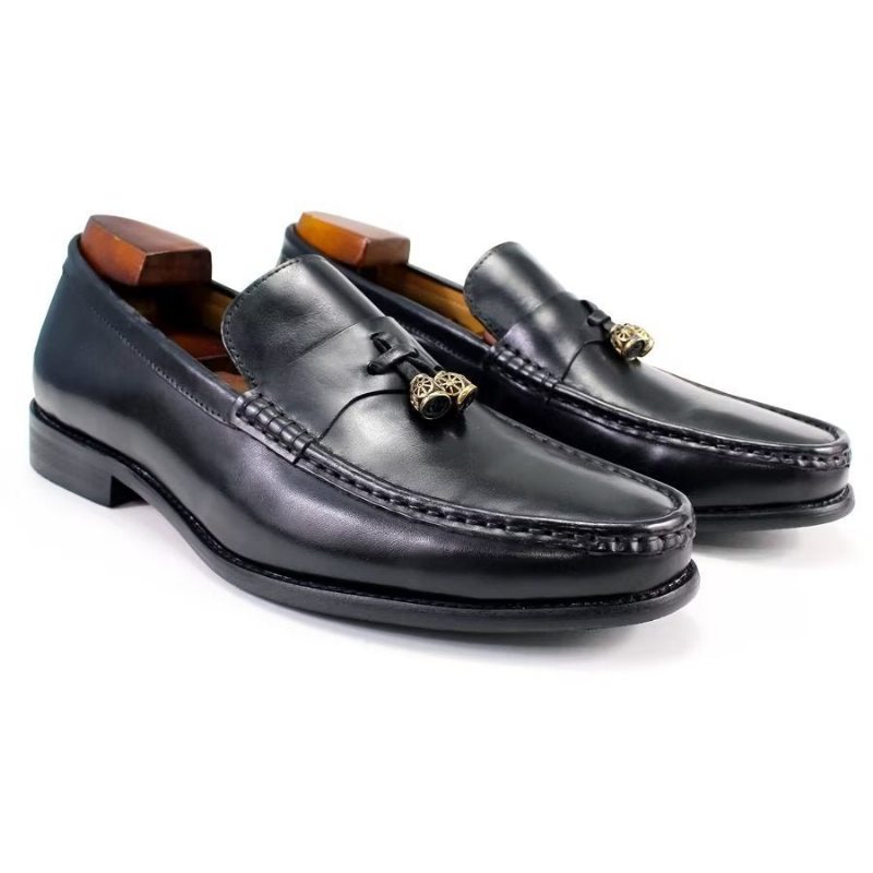 Pánské Mokasíny Brogue Slip Ons - Černá