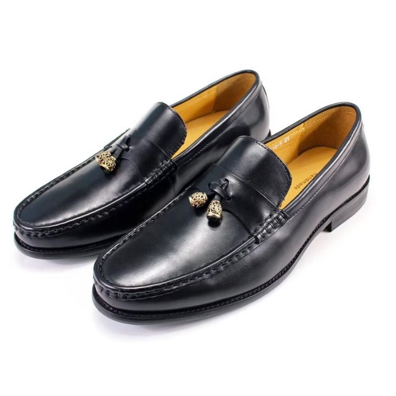 Pánské Mokasíny Brogue Slip Ons - Černá