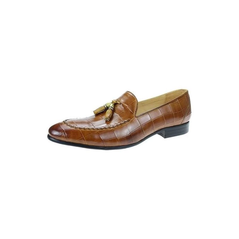 Pánské Mokasíny Croc Vzor Modish Slip On - Hnědý