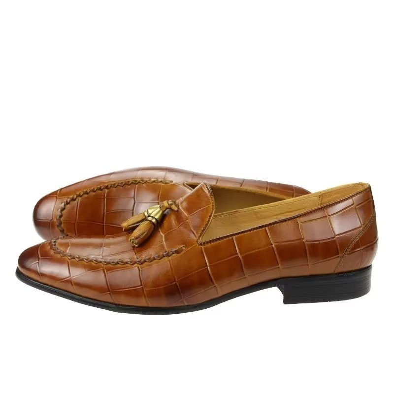 Pánské Mokasíny Croc Vzor Modish Slip On - Hnědý