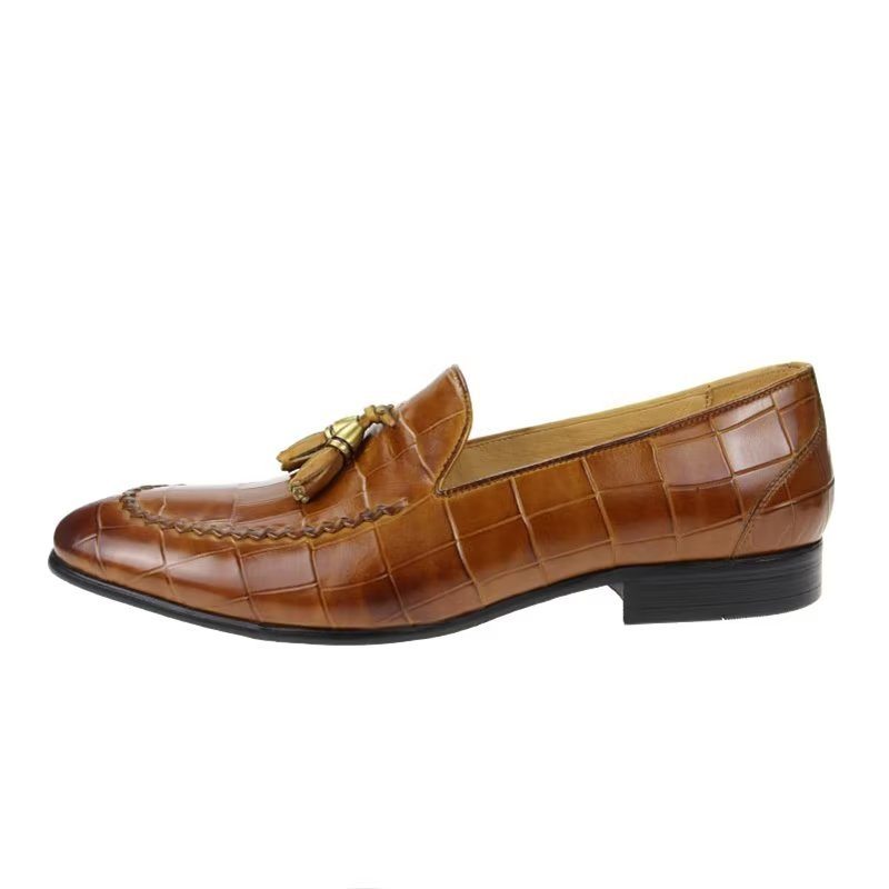 Pánské Mokasíny Croc Vzor Modish Slip On - Hnědý