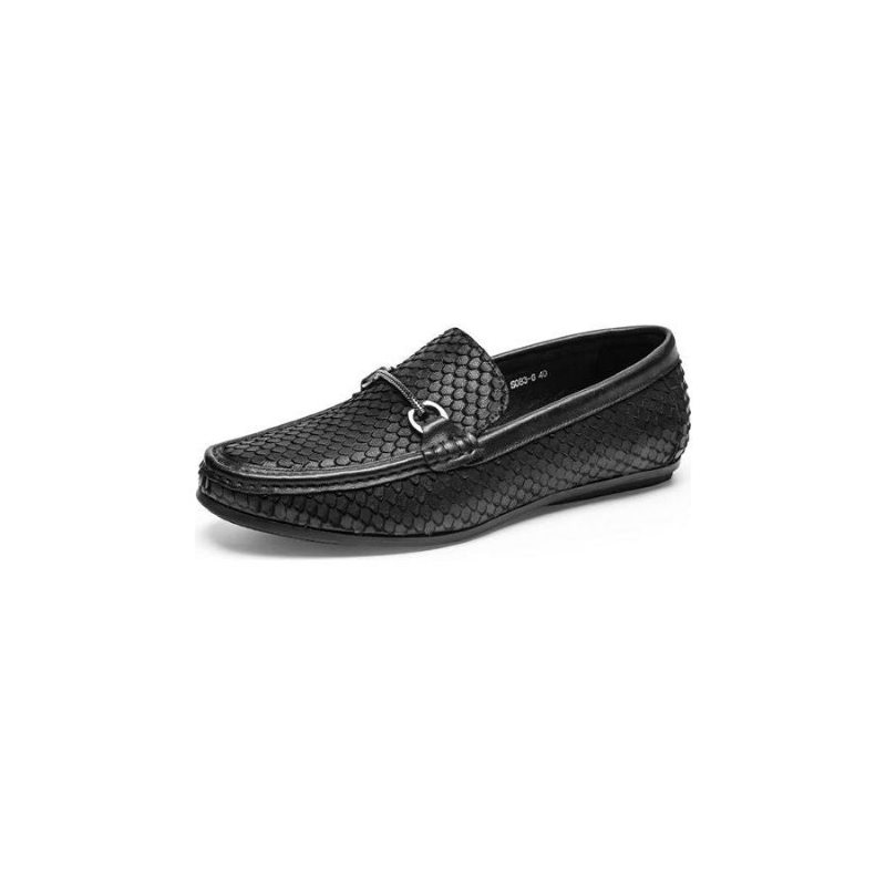 Pánské Mokasíny Klasický Metal Toe Slip On - Černá