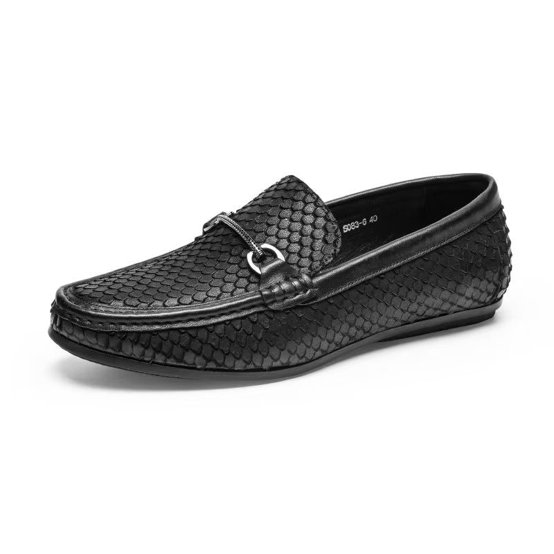 Pánské Mokasíny Klasický Metal Toe Slip On - Černá