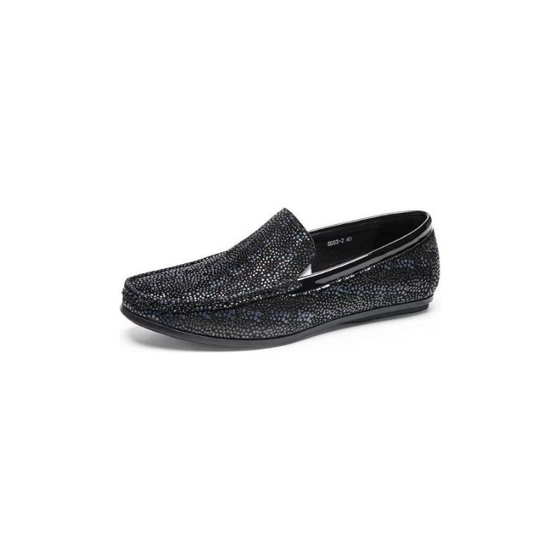 Pánské Mokasíny Klasický Metal Toe Slip On - Černá