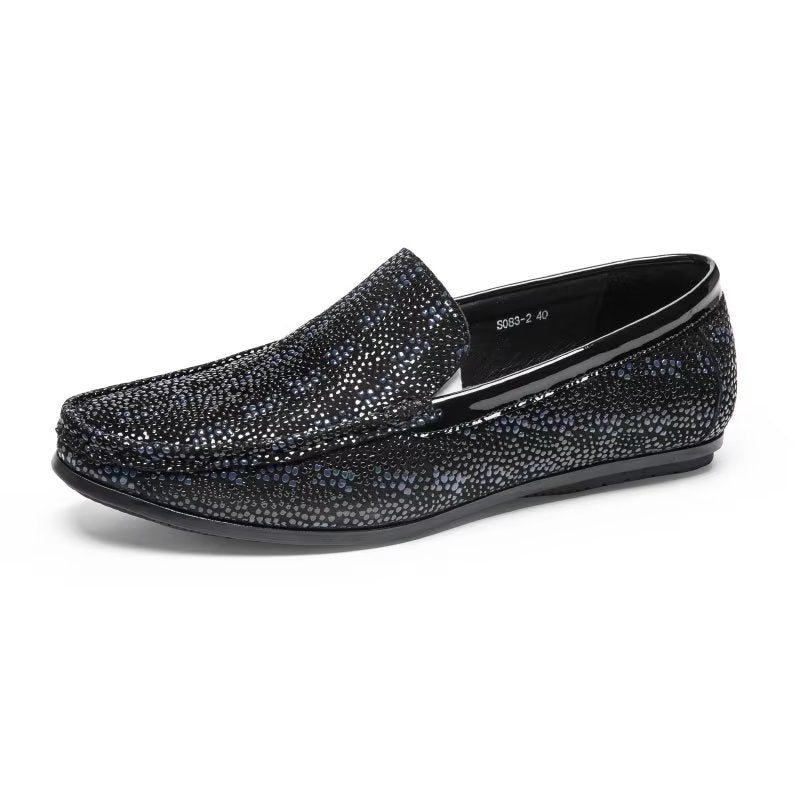 Pánské Mokasíny Klasický Metal Toe Slip On - Černá