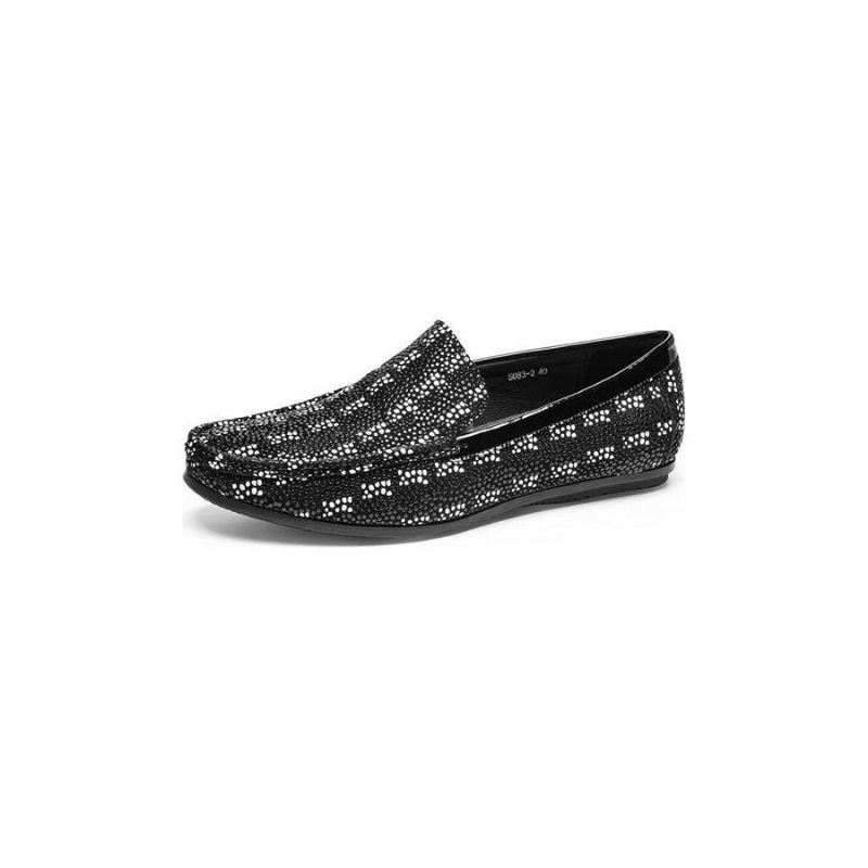 Pánské Mokasíny Klasický Metal Toe Slip On - Černá