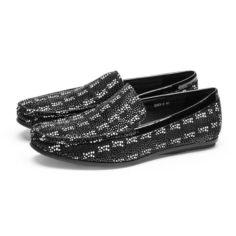 Pánské Mokasíny Klasický Metal Toe Slip On - Černá