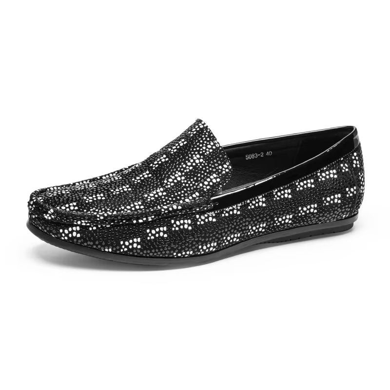 Pánské Mokasíny Klasický Metal Toe Slip On - Černá