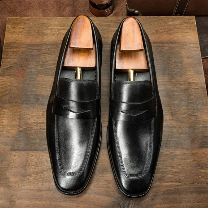 Pánské Mokasíny Klasický Pointed Toe Brogue - Černá