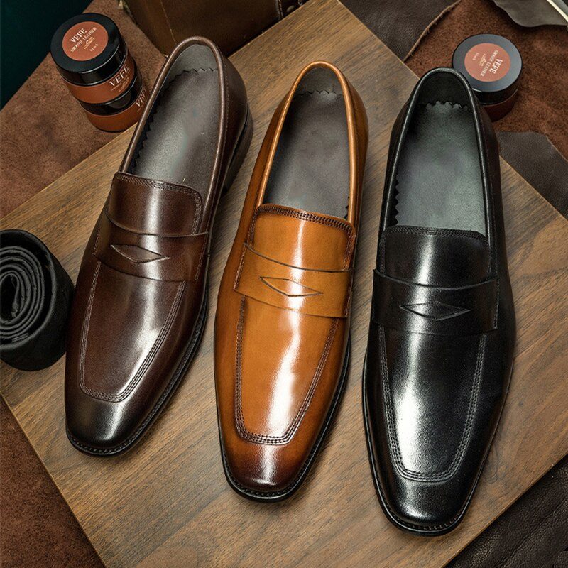 Pánské Mokasíny Klasický Pointed Toe Brogue - Černá