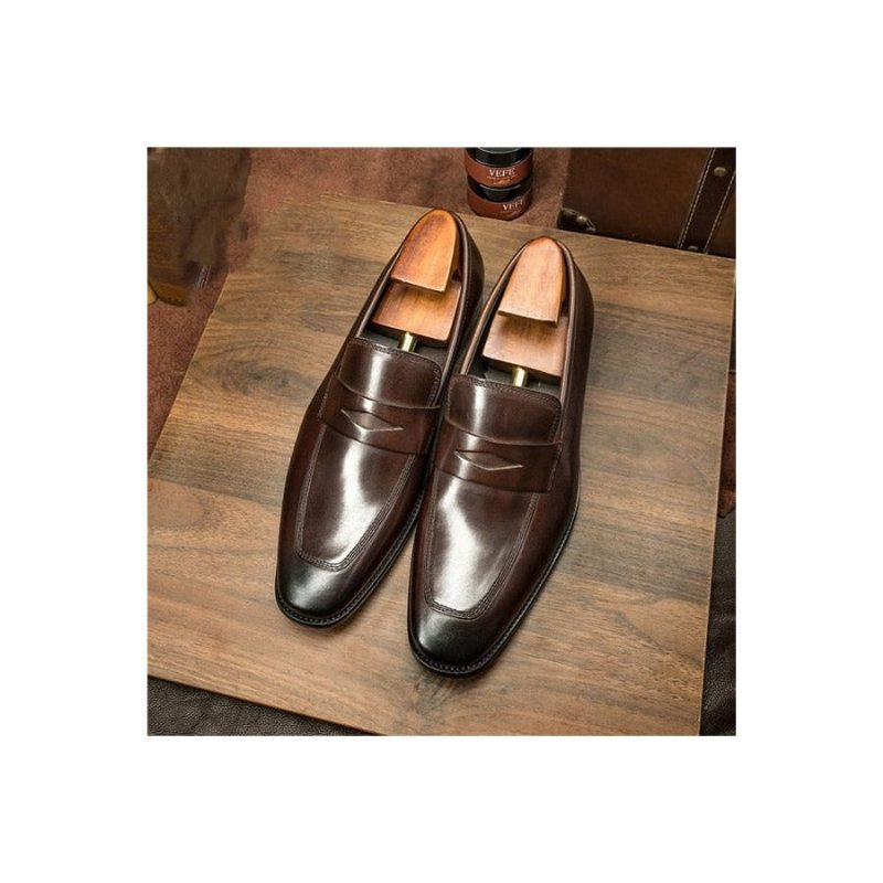 Pánské Mokasíny Klasický Pointed Toe Brogue - Káva