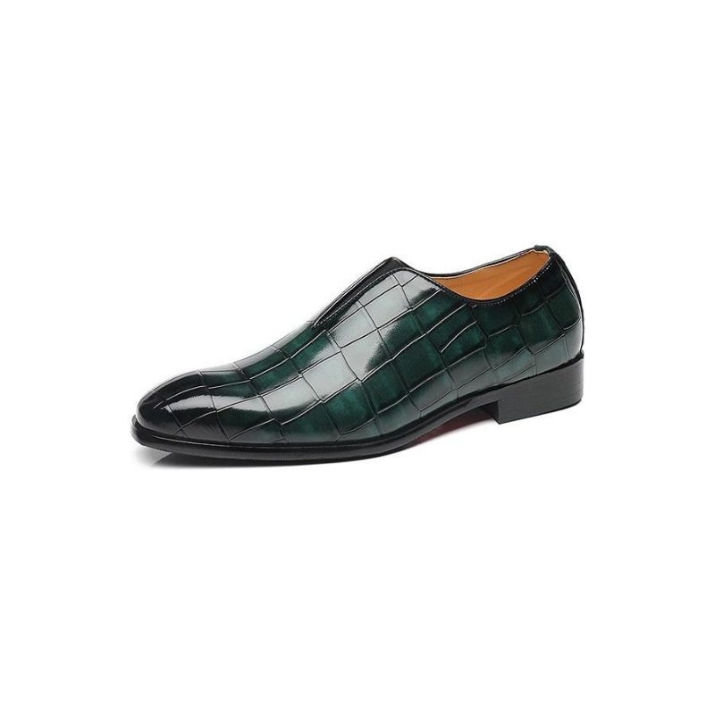 Pánské Mokasíny Klasický Pointed Toe Brogue - Zelená