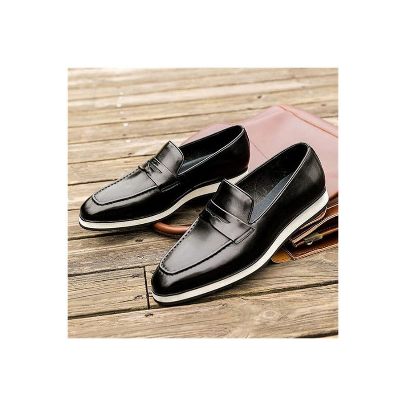 Pánské Mokasíny Klasický Pointed Toe Slip-on Brogues - Černá