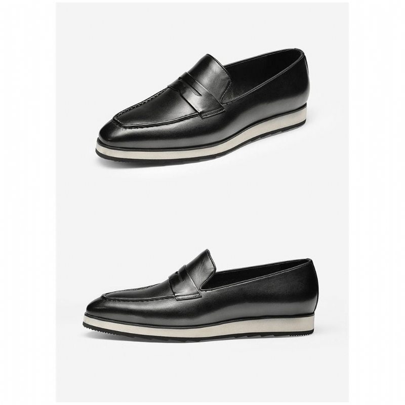 Pánské Mokasíny Klasický Pointed Toe Slip-on Brogues - Černá