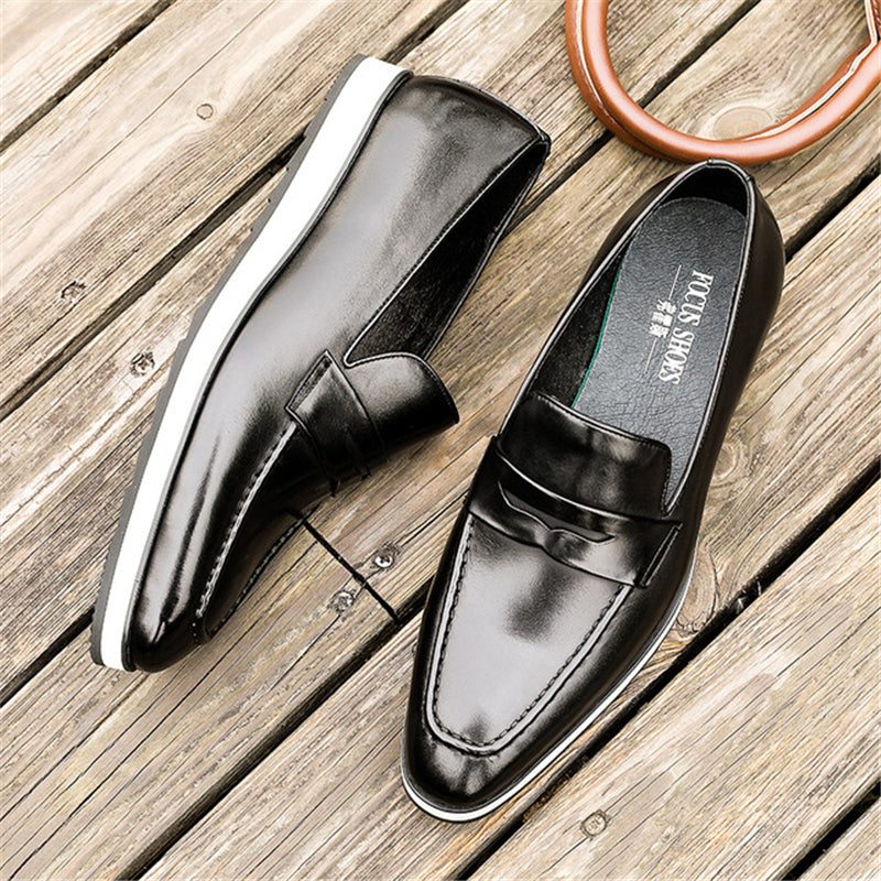 Pánské Mokasíny Klasický Pointed Toe Slip-on Brogues - Černá