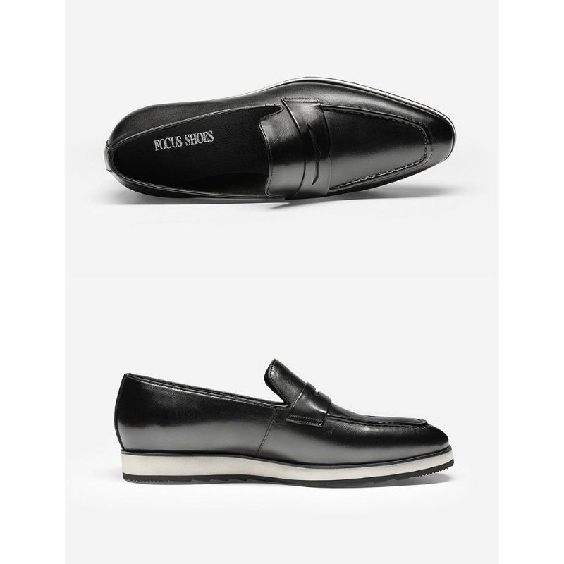 Pánské Mokasíny Klasický Pointed Toe Slip-on Brogues - Černá