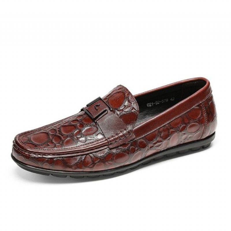 Pánské Mokasíny Klasický Šik Slip-on Loafer Boty Crocflex - Červená