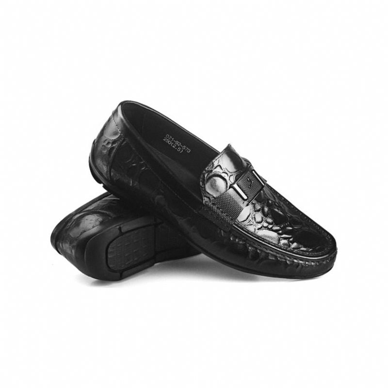 Pánské Mokasíny Klasický Šik Slip-on Loafer Boty Crocflex - Černá 2