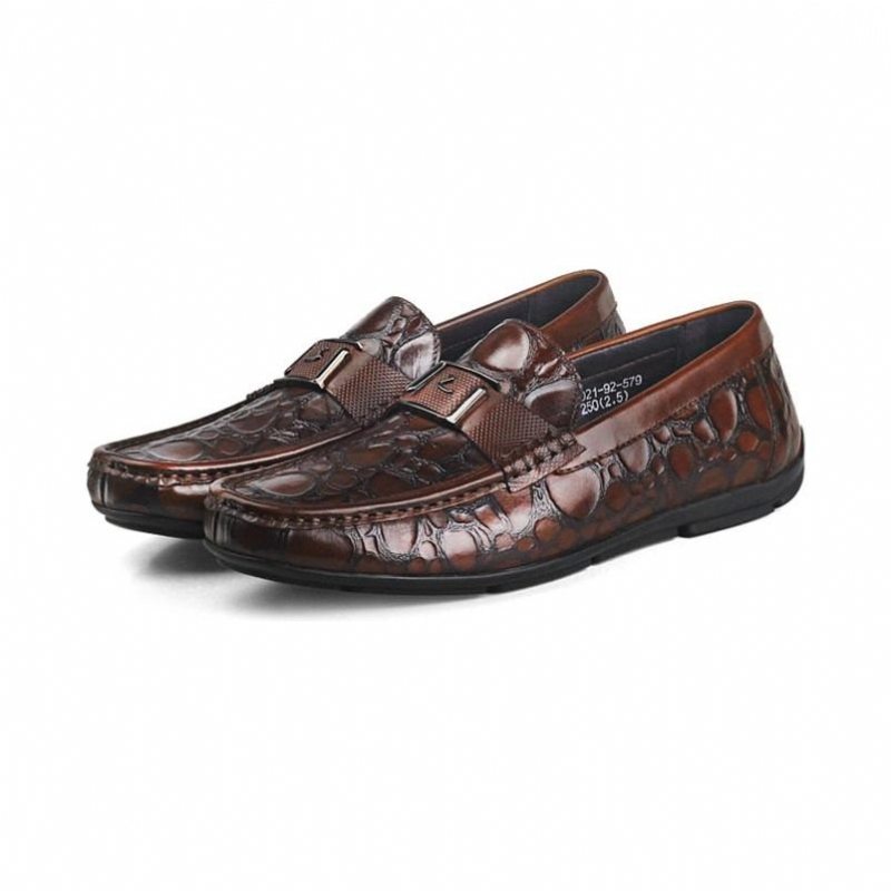 Pánské Mokasíny Klasický Šik Slip-on Loafer Boty Crocflex - Červená 2