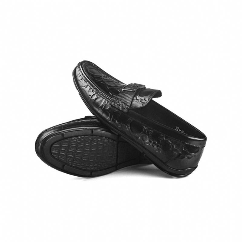 Pánské Mokasíny Klasický Šik Slip-on Loafer Boty Crocflex - Černá 2